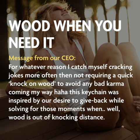 Knock On Wood Keychain